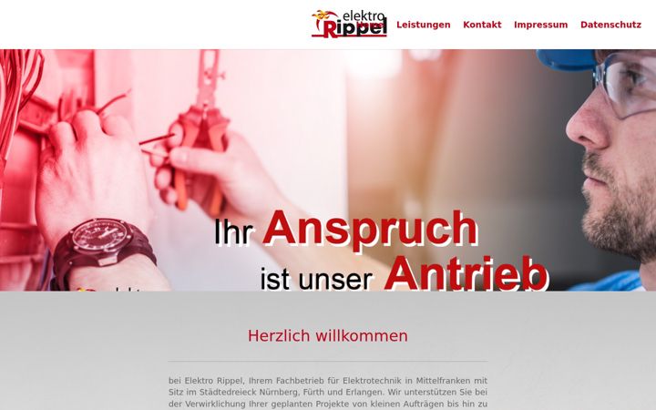 Snímek obrazovky elektro-rippel.de