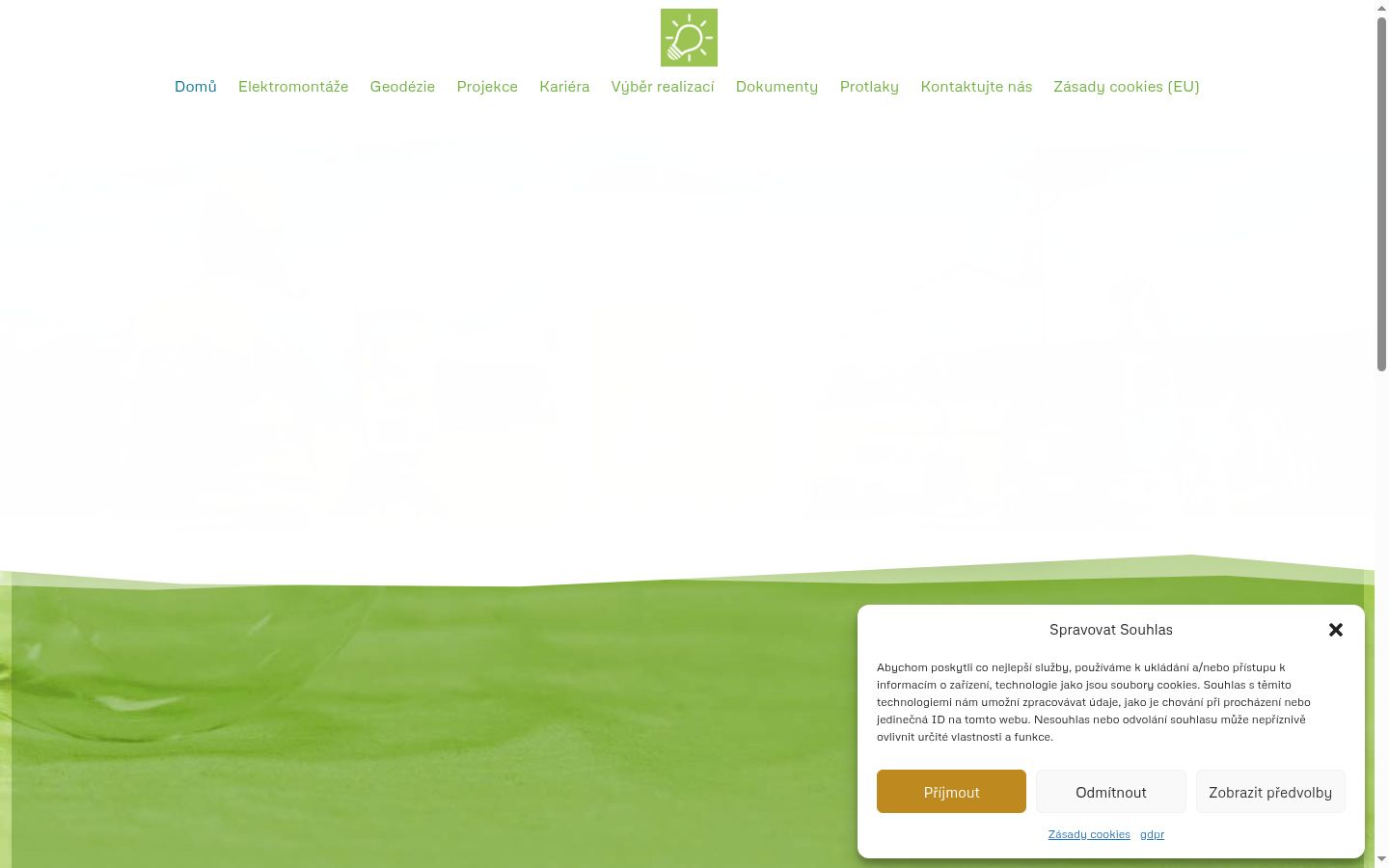 Captura de ecrã do banner de consentimento apresentado antes de qualquer interação