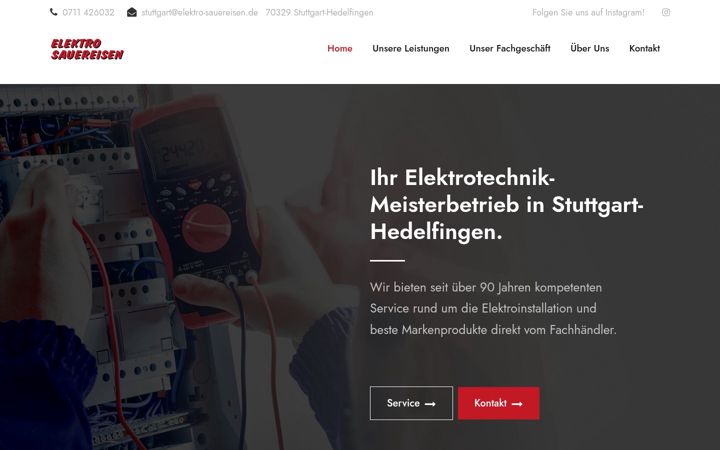 Zrzut ekranu elektro-sauereisen.de