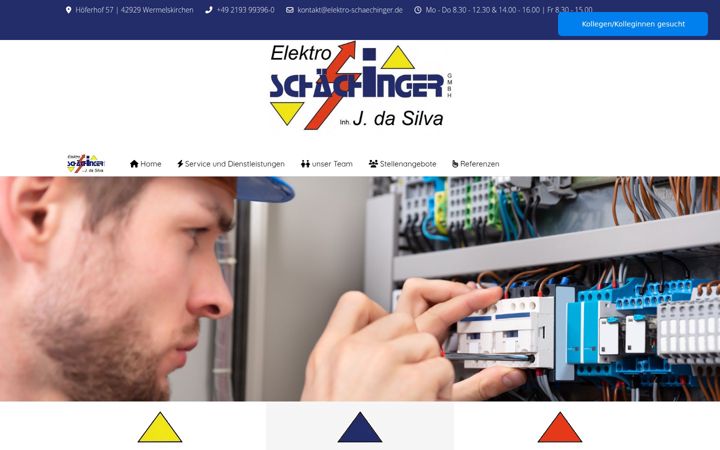Ekraanipilt saidist elektro-schaechinger.de