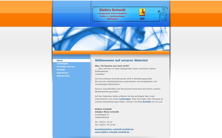 Zrzut ekranu elektro-schmidt-reinfeld.de