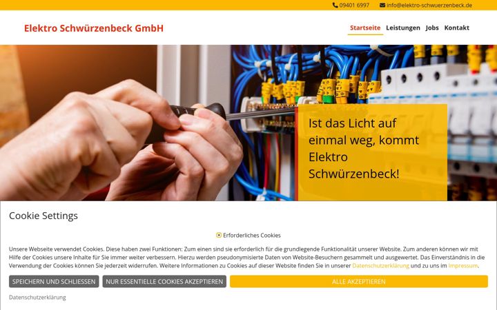 Captura de ecrã de elektro-schwuerzenbeck.de