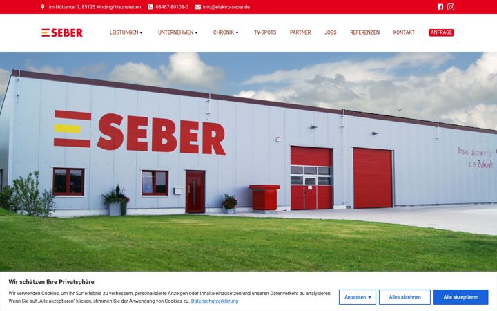 Captura de pantalla de elektro-seber.de