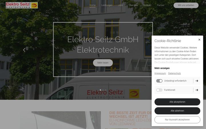 Captura de ecrã de elektro-seitz.de
