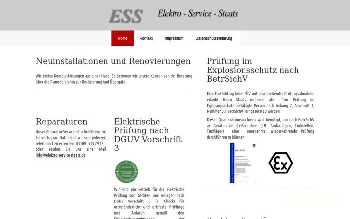 Screenshot di elektro-service-staats.de