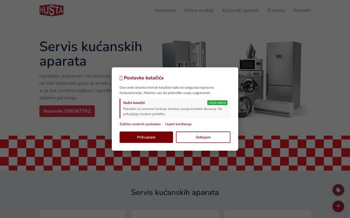 Képernyőkép: elektro-servis-husta.hr