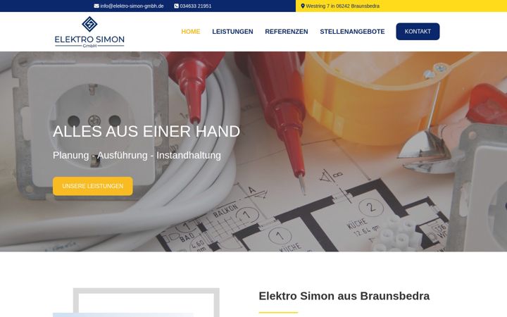 Screenshot di elektro-simon-gmbh.de