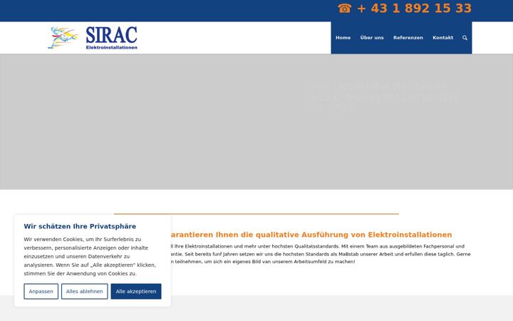 Kuvakaappaus sivustosta elektro-sirac.at