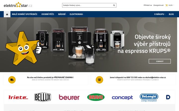 Snímek obrazovky elektro-star.cz
