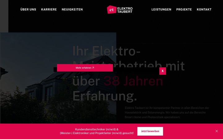Captura de pantalla de elektro-taubert.de