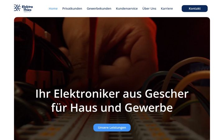 Captura de pantalla de elektro-thies.de