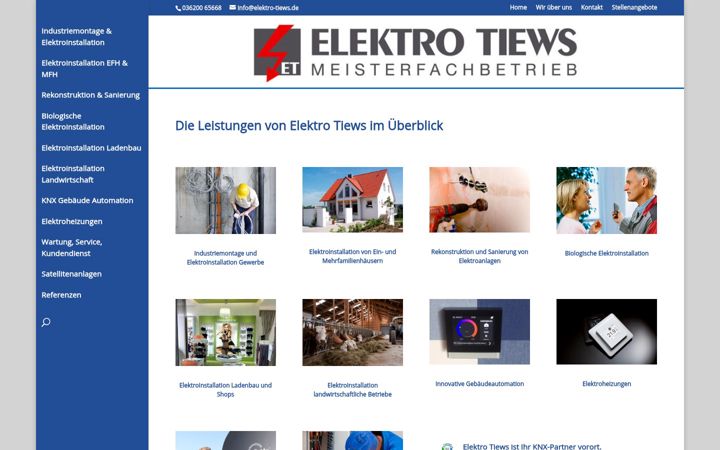 Captura de pantalla de elektro-tiews.de