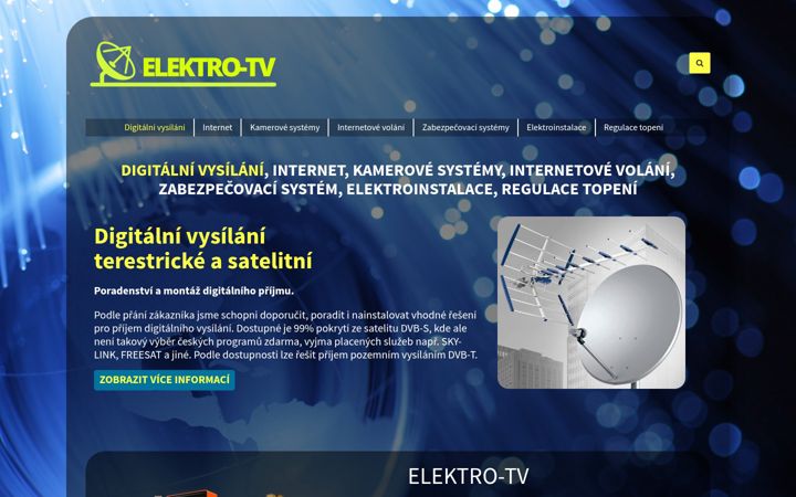 Snímek obrazovky elektro-tv.cz