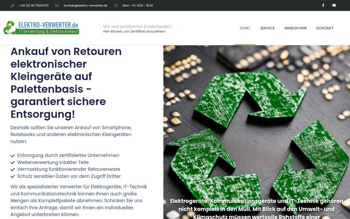 Captura de pantalla de elektro-verwerter.de