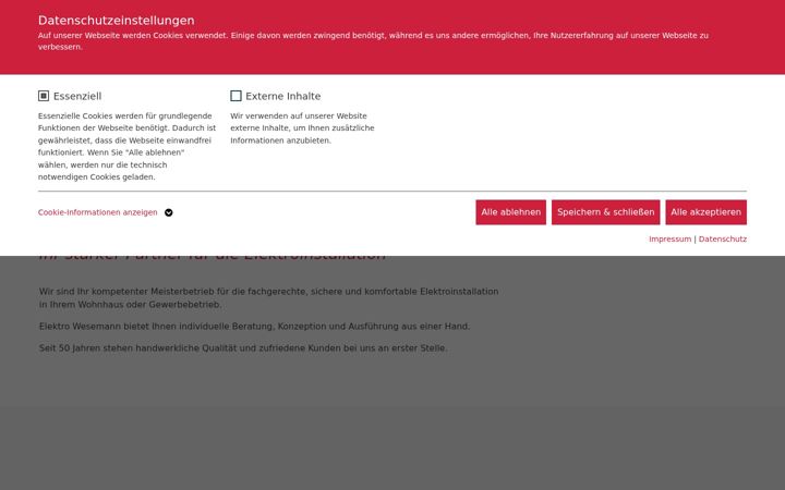 Screenshot von elektro-wesemann-minden.de