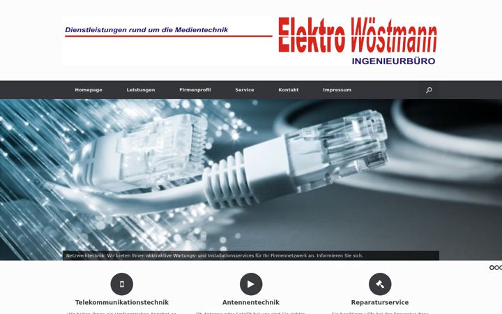 Skærmbillede af elektro-woestmann.de