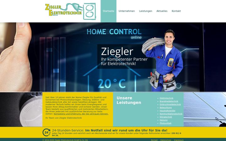 Skærmbillede af elektro-ziegler-ansbach.de