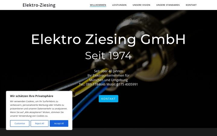 Skærmbillede af elektro-ziesing.de
