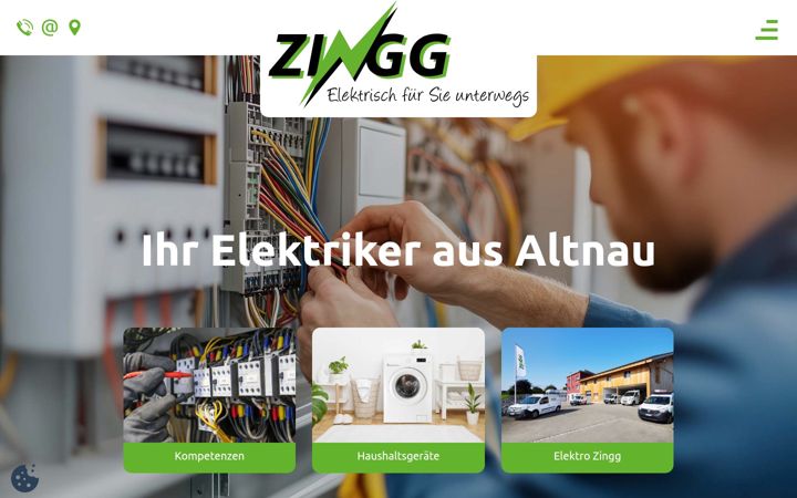 Екранна снимка на elektro-zingg.ch