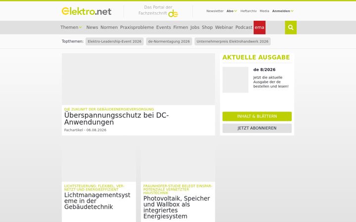 Screenshot ta' elektro.net
