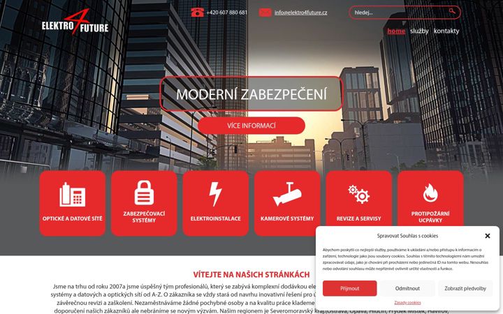 Snímek obrazovky elektro4future.cz