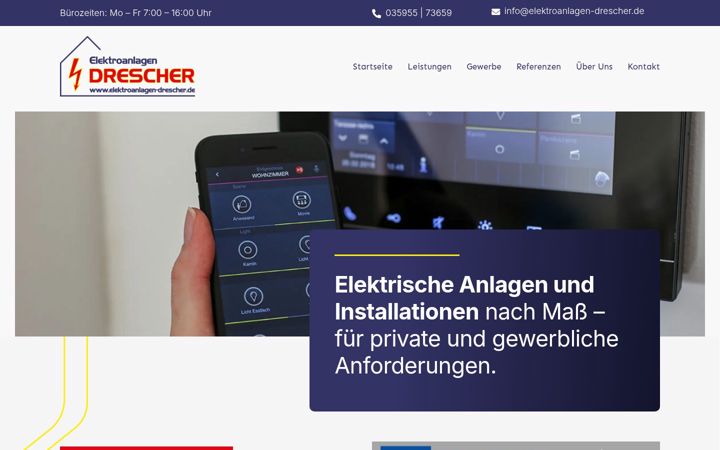 Screenshot von elektroanlagen-drescher.de