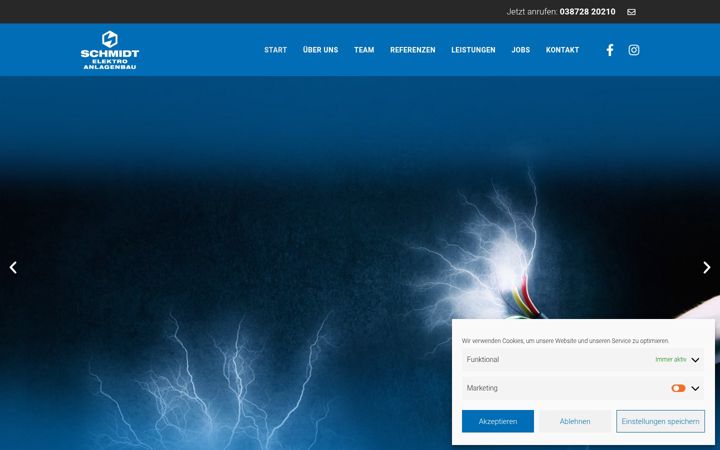 Captura de pantalla de elektroanlagenbau-schmidt.de