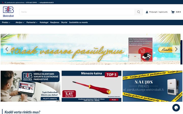 Ekrano kopija elektrobalt.lt
