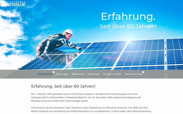 Captura de pantalla de elektrobau-dzygoluk.de