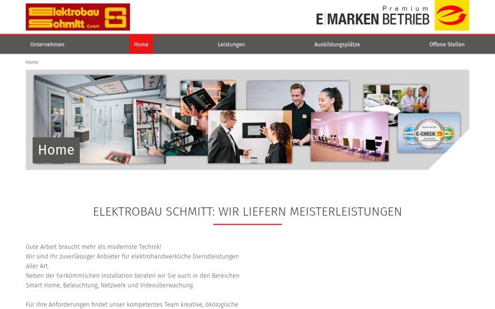 Captura de pantalla de elektrobau-schmitt.de