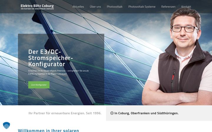 Captura de pantalla de elektroblitzcoburg.de