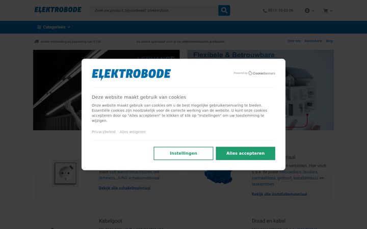 Screenshot stránky elektrobode.nl