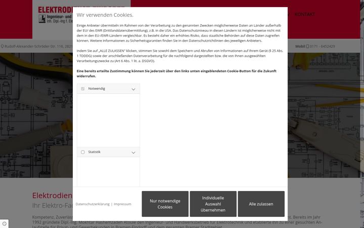 Captura de pantalla de elektrodienst-findorff.de