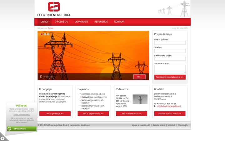 Screenshot of elektroenergetika.si