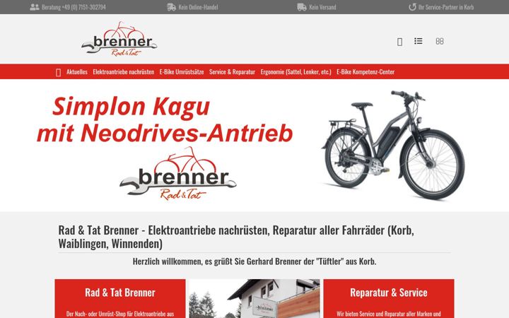Screenshot of elektrofahrrad-shop.com
