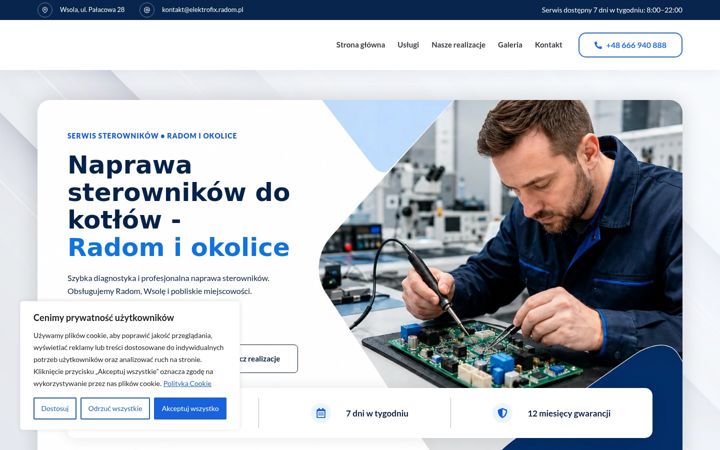 Ekrānuzņēmums no elektrofix.radom.pl