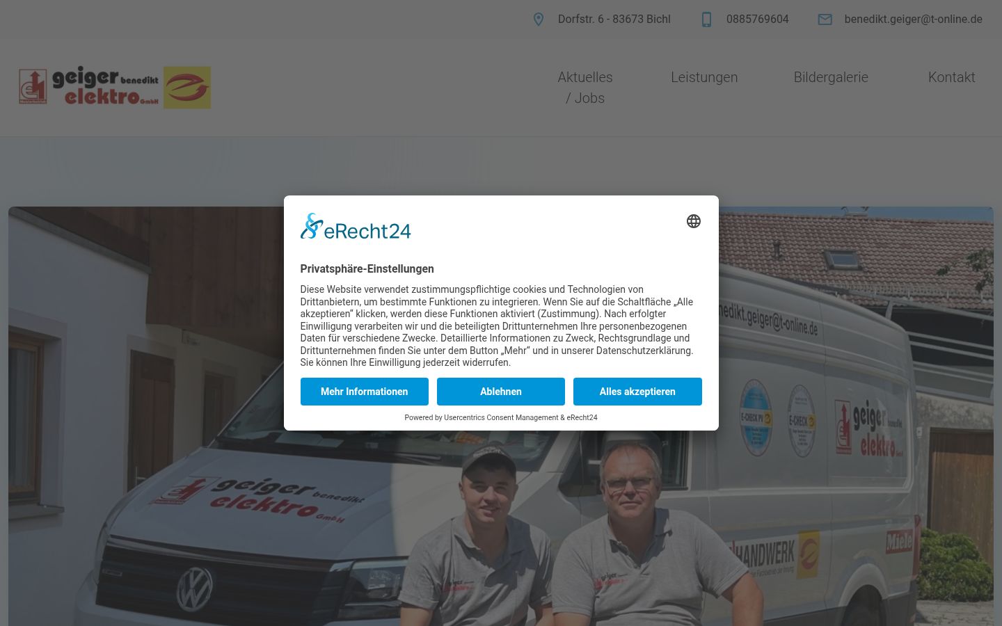 Ekrānuzņēmums ar piekrišanas baneri, kas tika rādīts pirms jebkādas mijiedarbības