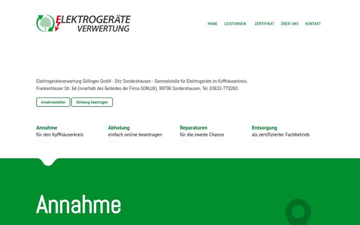 Skjermbilde av elektrogeraeteverwertung.de