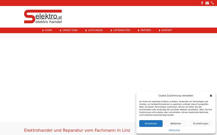 Képernyőkép: elektrohandel-linz.at