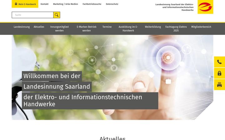 Kuvakaappaus sivustosta elektrohandwerk-saar.de