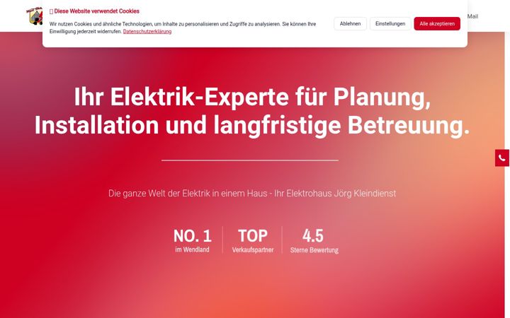 Capture d'écran de elektrohaus-kleindienst.de
