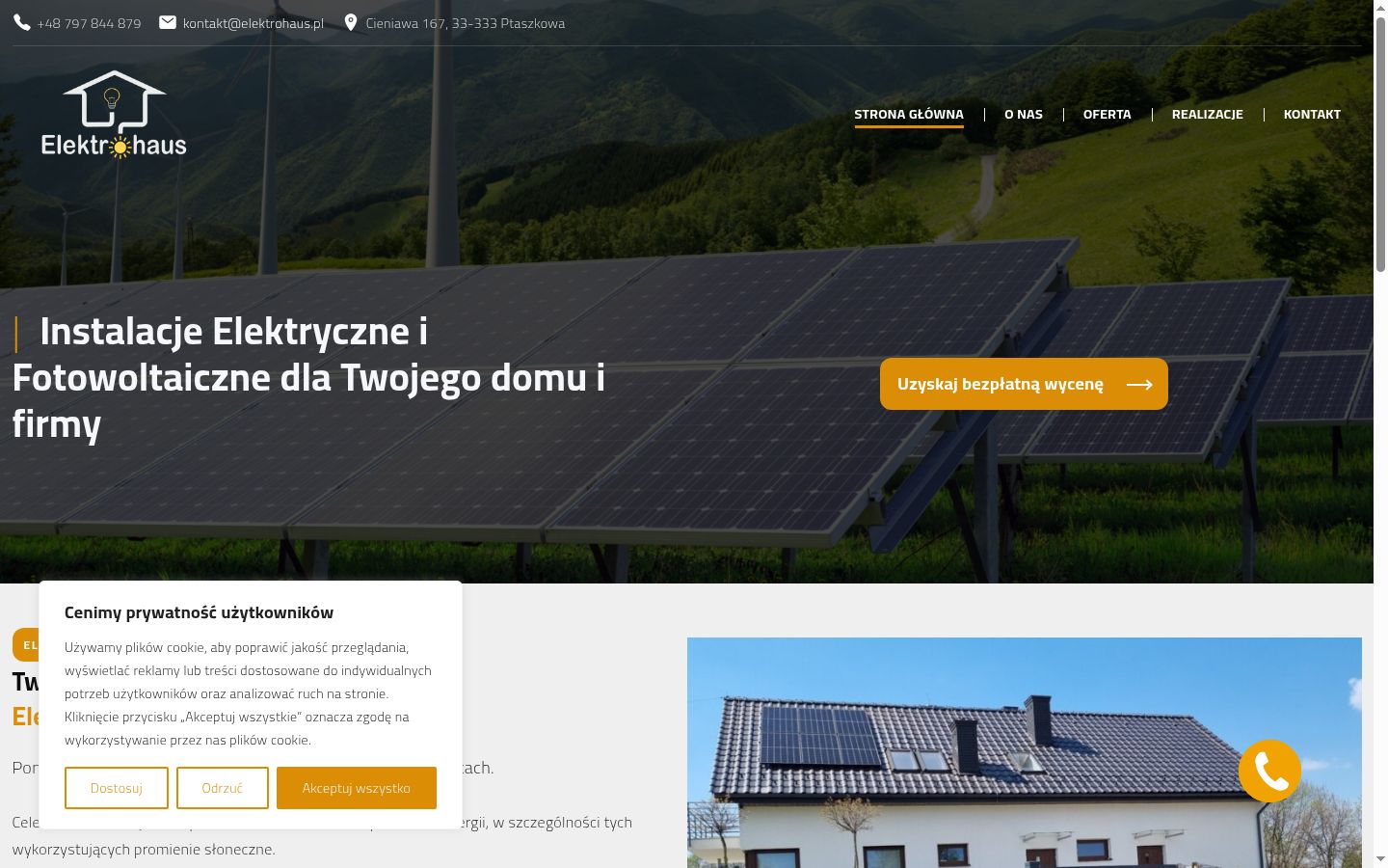 Képernyőkép a bármilyen interakció előtt megjelenő hozzájárulási bannerről