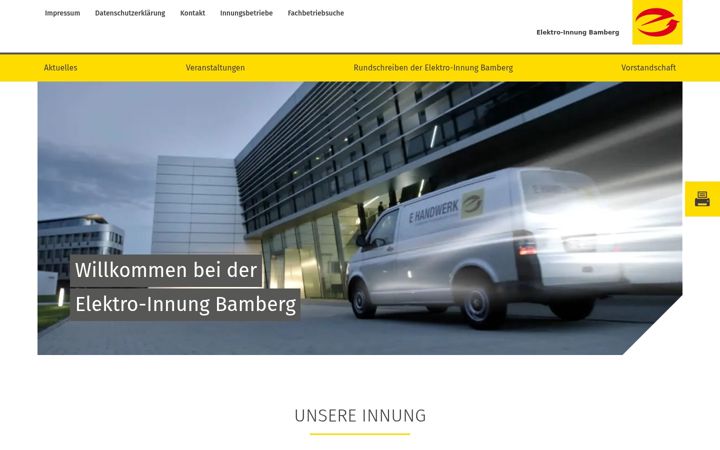 Snímek obrazovky elektroinnung-bamberg.de