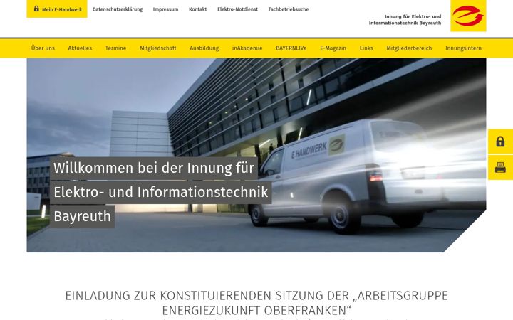 Snímek obrazovky elektroinnung-bayreuth.de