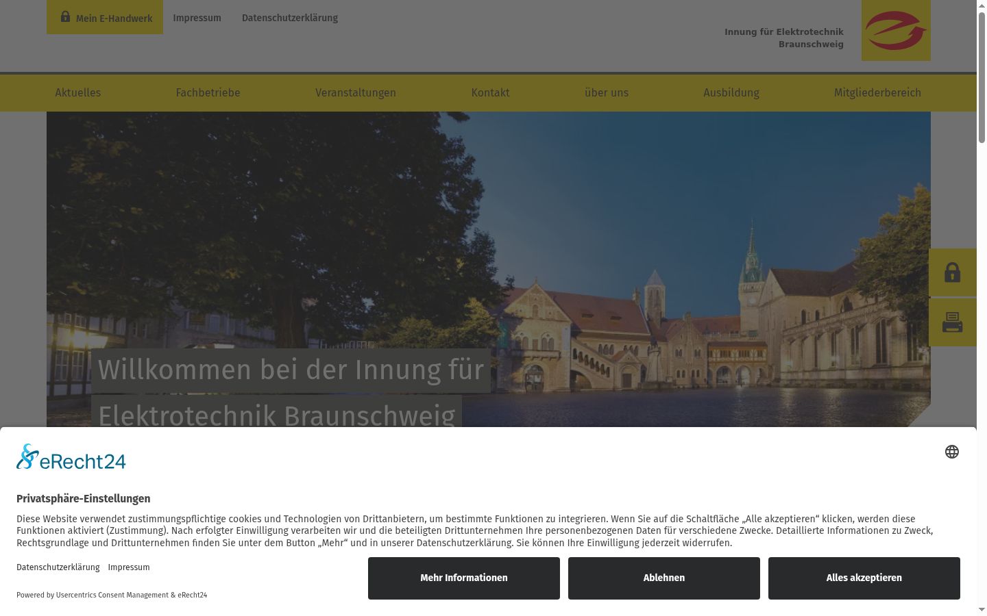 Screenshot van de toestemmingsbanner zoals getoond vóór enige interactie