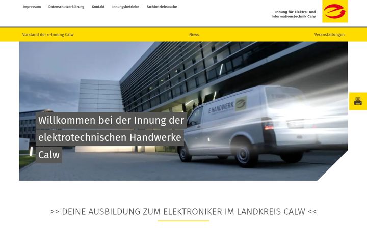 Snímek obrazovky elektroinnung-calw.de