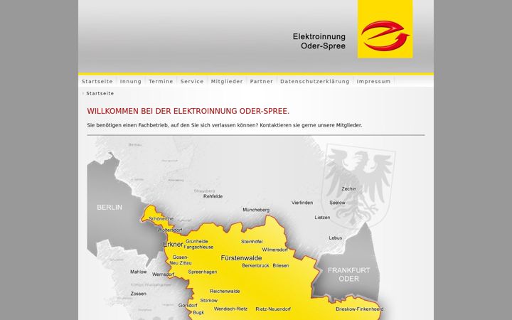 Ekrano kopija elektroinnung-oder-spree.de