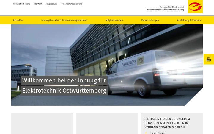 Ekrano kopija elektroinnung-ostwuerttemberg.de