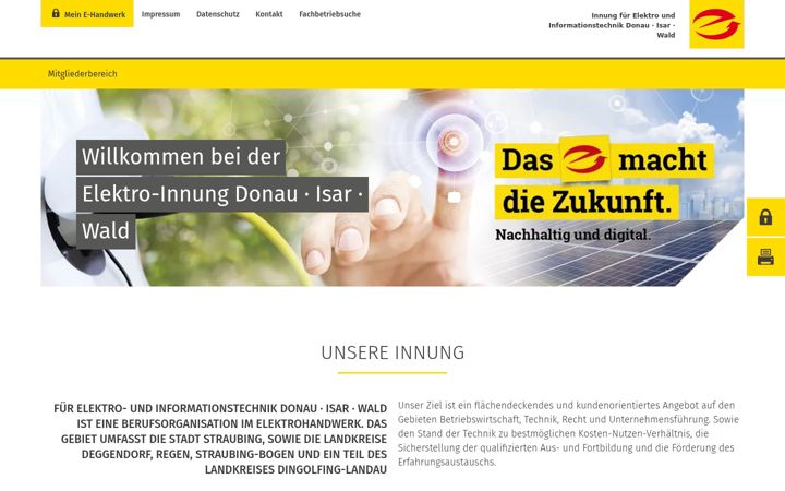 Screenshot of elektroinnung-straubing.de