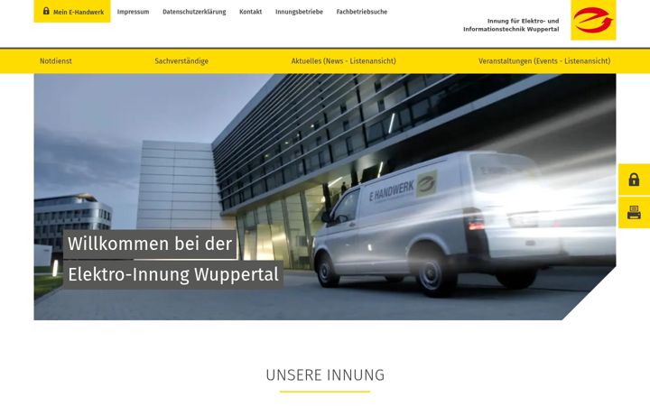 Screenshot di elektroinnung-wuppertal.de